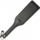Черная кожаная шлепалка SitaBlack - 30 см. - Sitabella - купить с доставкой в Магнитогорске