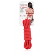 Красная хлопковая веревка для связывания - 3 м. - Lux Fetish - купить с доставкой в Магнитогорске