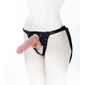 Страпон с поясом Harness - 19 см. - LOVETOY (А-Полимер) - купить с доставкой в Магнитогорске