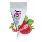 Съедобное согревающее массажное масло Love Me Tender Strawberry с ароматом клубники - 10 мл. - Love to Love - купить с доставкой в Магнитогорске