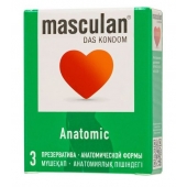 Презервативы анатомической формы Masculan Anatomic - 3 шт. - Masculan - купить с доставкой в Магнитогорске