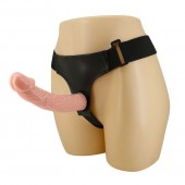 Гладкий фаллоимитатор с крупной головкой на ремешках - 19,7 см. - Baile - купить с доставкой в Магнитогорске