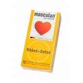Презервативы с колечками и пупырышками Masculan Ribbed+Dotted - 10 шт. - Masculan - купить с доставкой в Магнитогорске