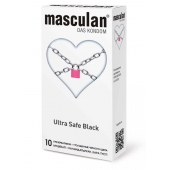 Ультрапрочные презервативы Masculan Ultra Safe Black - 10 шт. - Masculan - купить с доставкой в Магнитогорске