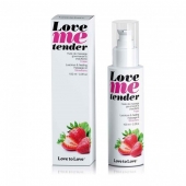 Съедобное согревающее массажное масло Love Me Tender Strawberry с ароматом клубники - 100 мл. - Love to Love - купить с доставкой в Магнитогорске