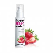 Съедобное согревающее массажное масло Love Me Tender Strawberry с ароматом клубники - 100 мл. - Love to Love - купить с доставкой в Магнитогорске