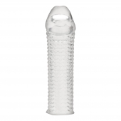 Текстурированная насадка на пенис Clear Textured Penis Enhancing Sleeve Extension - 16,5 см. - BlueLine - в Магнитогорске купить с доставкой