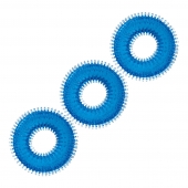 Комплект из трех голубых колец для эрекции 3-Pack Ultra-Stim Stretch Cock Rings - BlueLine - в Магнитогорске купить с доставкой