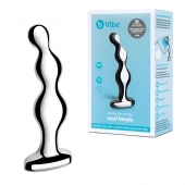 Стальной анальный фаллоимитатор для простаты Stainless Steel Anal Beads - 13 см. - b-Vibe - в Магнитогорске купить с доставкой