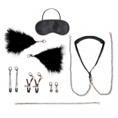 Большой эротический набор из 12 предметов Interchangeable Collar   Nipple Clips Set - Lux Fetish - купить с доставкой в Магнитогорске