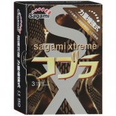 Суженные к основанию презервативы Sagami Xtreme COBRA - 3 шт. - Sagami - купить с доставкой в Магнитогорске