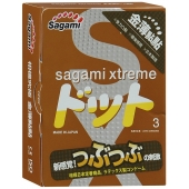 Презервативы Sagami Xtreme FEEL UP с точечной текстурой и линиями прилегания - 3 шт. - Sagami - купить с доставкой в Магнитогорске