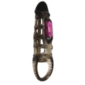 Дымчатая вибронасадка на пенис с подхватом Harrison - 18 см. - Baile - в Магнитогорске купить с доставкой