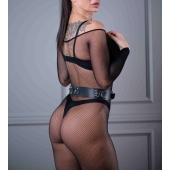 Черный кожаный пояс Sex Game - БДСМ Арсенал - купить с доставкой в Магнитогорске