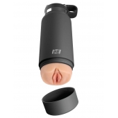 Серый мастурбатор в виде бутылки F*ck Flask - Pipedream - в Магнитогорске купить с доставкой