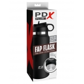 Черный мастурбатор в виде бутылки Fap Flask - Pipedream - в Магнитогорске купить с доставкой