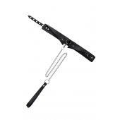 Черный кожаный ошейник-воротник с поводком - Pecado - купить с доставкой в Магнитогорске