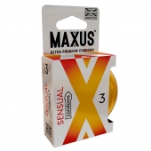 Презервативы анатомической формы Maxus Sensual - 3 шт. - Maxus - купить с доставкой в Магнитогорске