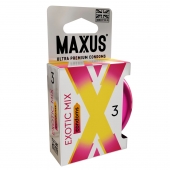 Ароматизированные презервативы Maxus Exotic Mix - 3 шт. - Maxus - купить с доставкой в Магнитогорске