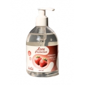 Лубрикант на водной снове Love Protection Strawberry с ароматом клубники - 300 мл. - Lola Games - купить с доставкой в Магнитогорске