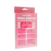 Набор из 7 розовых насадок на пенис ONE-A-DAY PENIS SLEEVES PINK - Seven Creations - в Магнитогорске купить с доставкой