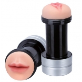 Двусторонний мастурбатор REALSTUFF 2 IN 1 HUMMER MOUTH   VAGINA - ротик и вагина - Dream Toys - в Магнитогорске купить с доставкой