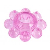 Розовое гелевое эрекционное кольцо-цветок - Toyfa Basic - в Магнитогорске купить с доставкой