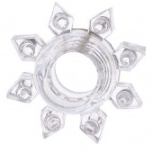 Прозрачное гелевое эрекционное кольцо-звезда - Toyfa Basic - в Магнитогорске купить с доставкой