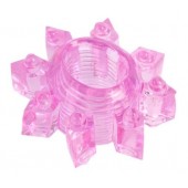 Розовое гелевое эрекционное кольцо-звезда - Toyfa Basic - в Магнитогорске купить с доставкой