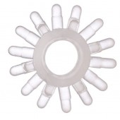 Прозрачное гелевое эрекционное кольцо с шипиками - Toyfa Basic - в Магнитогорске купить с доставкой