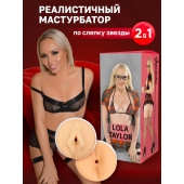 Двусторонний мастурбатор Lola Taylor - 22 см. - ФлешНаш - в Магнитогорске купить с доставкой
