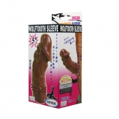 Коричневая насадка на пенис Wolftooth Sleeve - 13 см. - Baile - в Магнитогорске купить с доставкой