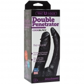 Черная насадка-фаллоимитатор для двойной стимуляции Double Penetrator - 16 см. - Doc Johnson - купить с доставкой в Магнитогорске