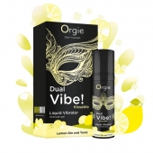 Съедобный жидкий вибратор Dual Vibe! со вкусом лимонного джина с тоником - 15 мл. - ORGIE - купить с доставкой в Магнитогорске