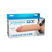 Полый страпон на ремнях 8’’ Hollow Silicone Strap-on - Pipedream - купить с доставкой в Магнитогорске