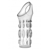 Прозрачная насадка на пенис Stretchy Studded Penis Sleeve Ring - Blush Novelties - в Магнитогорске купить с доставкой