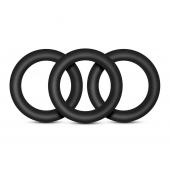 Набор из 3 черных эрекционных колец Black Small Penis Rings - Blush Novelties - в Магнитогорске купить с доставкой