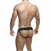 Телесный фаллопротез на черных эластичных ремнях 7 Inch Hollow Strap On - 17 см. - Blush Novelties - купить с доставкой в Магнитогорске
