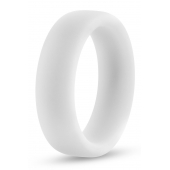 Белое люминесцентное эрекционное кольцо Silicone Glo Cock Ring - Blush Novelties - в Магнитогорске купить с доставкой