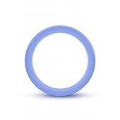 Голубое люминесцентное кольцо Silicone Glo Cock Ring - Blush Novelties - в Магнитогорске купить с доставкой