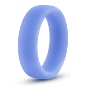 Голубое люминесцентное кольцо Silicone Glo Cock Ring - Blush Novelties - в Магнитогорске купить с доставкой