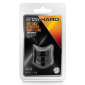 Черное эрекционное кольцо на мошонку Beef Ball Stretcher Snug X Long - Blush Novelties - в Магнитогорске купить с доставкой