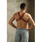 Черно-красная мужская портупея Black-Red - БДСМ Арсенал - купить с доставкой в Магнитогорске