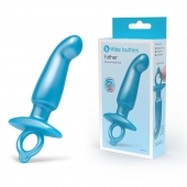Голубая анальная пробка для массажа простаты Hither Silicone Prostate Plug - 14,3 см. - b-Vibe - в Магнитогорске купить с доставкой