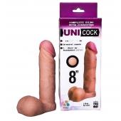 Фаллическая насадка для страпона UNICOCK 8  - 20 см. - LOVETOY (А-Полимер) - купить с доставкой в Магнитогорске