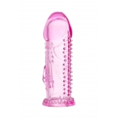 Розовая насадка на пенис с шипиками и коготком - 13,5 см. - A-toys - в Магнитогорске купить с доставкой