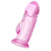 Розовая насадка на пенис с шипиками и коготком - 13,5 см. - A-toys - в Магнитогорске купить с доставкой