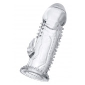 Прозрачная насадка на пенис с шипиками и коготком - 13,5 см. - A-toys - в Магнитогорске купить с доставкой