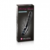 Вибратор с электростимуляцией Sizzling Simon Black Edition - 27 см. - MyStim - купить с доставкой в Магнитогорске