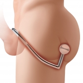 Кольцо на пенис с анальным стимулятором Stainless Steel Anal Hook   Cock Ring - BlueLine - в Магнитогорске купить с доставкой